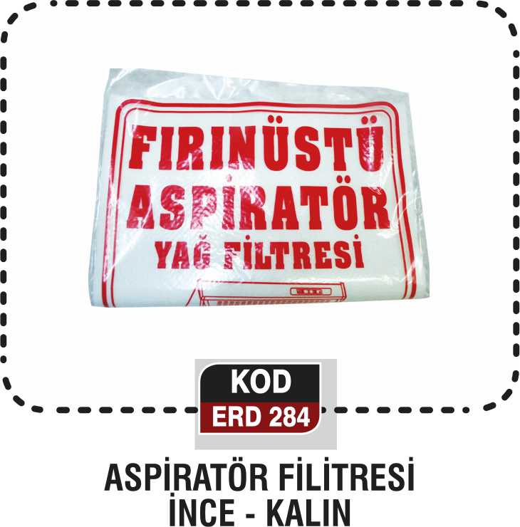 ASPİRATÖR FİLTRESİ İNCE-KALIN ERD 284