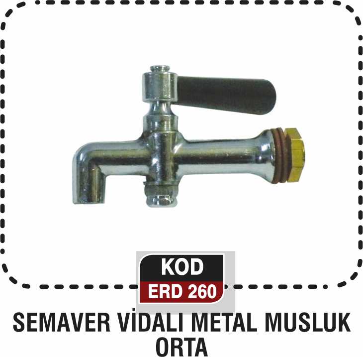 SEMAVER VİDALI METAL MUSLUK ORTA ERD 260